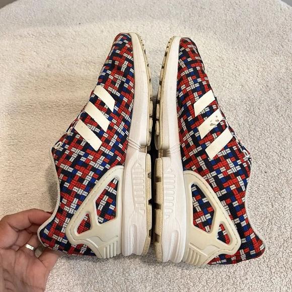 Adidas Men's Athletic Torsion ZX Flux Running Shoes 6.5 Blue Red USA America - Picture 5 of 12